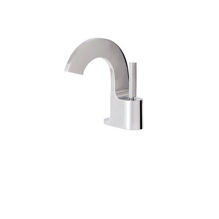 Short single-hole lavatory faucet