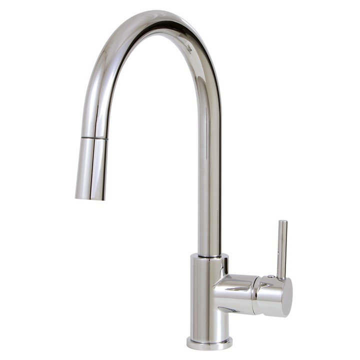 Pull-down single stream mode kitchen faucet
