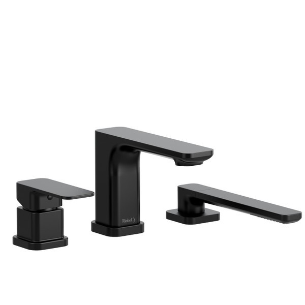 Equinox 3-Piece Deck-Mount Tub Filler With Hand Shower Trim - Black | Model Number: TEQ10BK