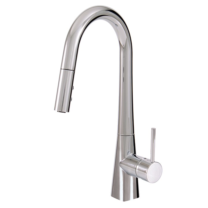 Pull-down dual stream mode kitchen faucet