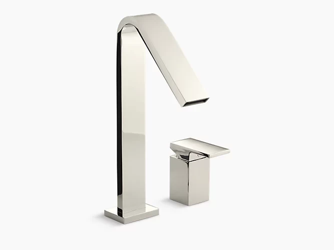Deck-mount bath faucet