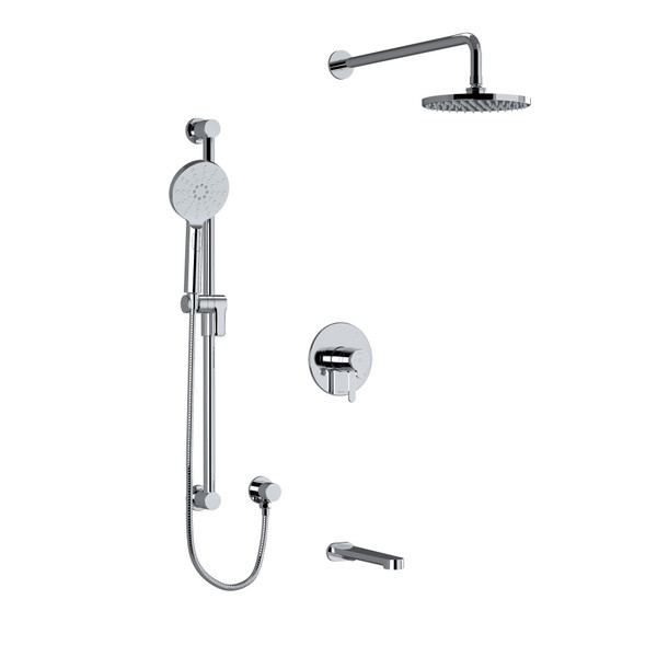 Nibi T/P (Thermostatic/Pressure Balance) 1/2 Inch Coaxial 3-Way System With Hand Shower Rail Shower Head And Spout