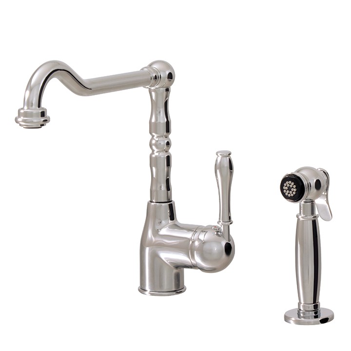 Dual stream mode kitchen faucet with side spray