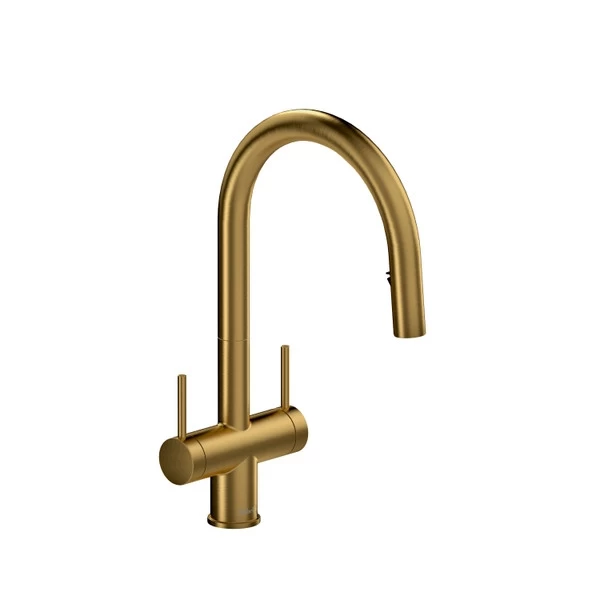 Azure Two Handle Pulldown Kitchen Faucet - Brushed Gold | Model Number: AZ801BG